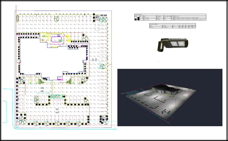 Sample Lighting Layout Plan and Simulation