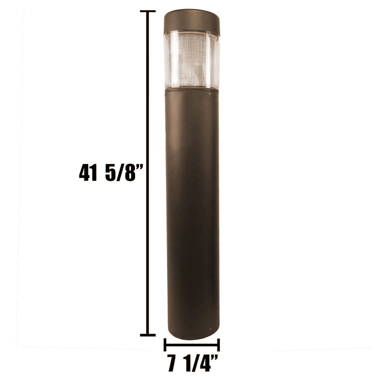 LED Bollard Light LEDBOLRF Dimensional Image