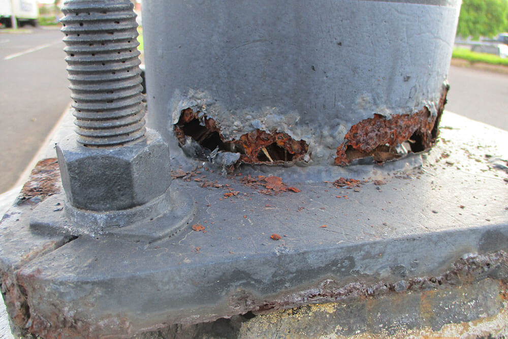 Light Pole Corrosion Light Pole Corrosion
