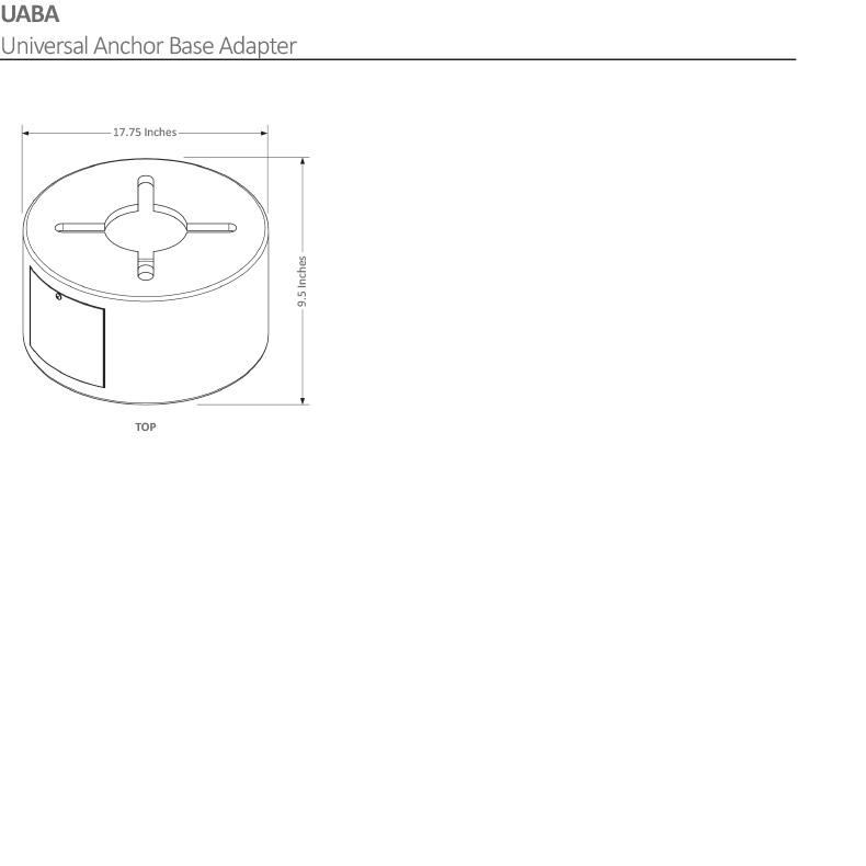 Universal Anchor Base Adapter Dimensional Drawing