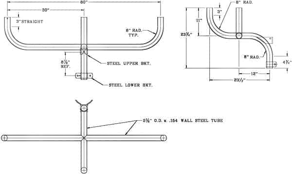 Flood Light Bracket WPB1141 Dimensional Drawing