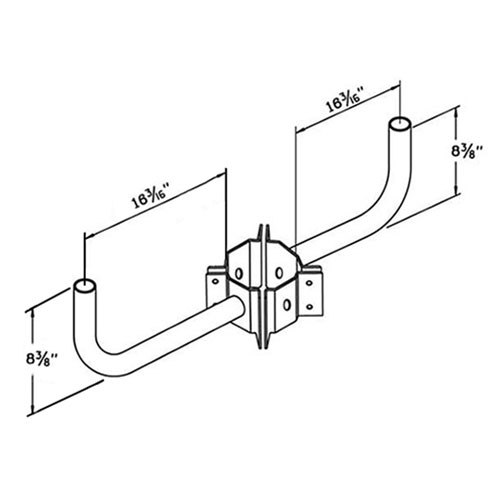 Wrap Around Bracket WPB1150 Dimensional Drawing